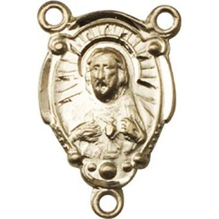 14kt Gold Scapular Rosary Center Rosary Center