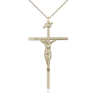 14kt Gold Filled Crucifix Medal Catholic Jewelry