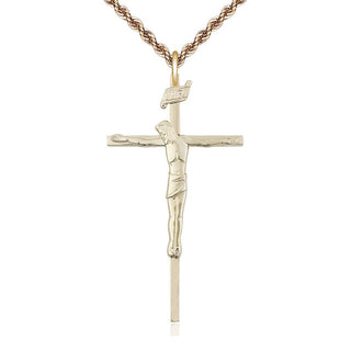 14kt Gold Filled Crucifix Medal Catholic Jewelry