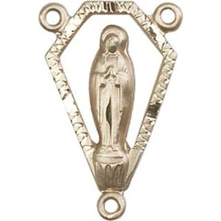 14kt Gold Miraculous Rosary Center Rosary Center