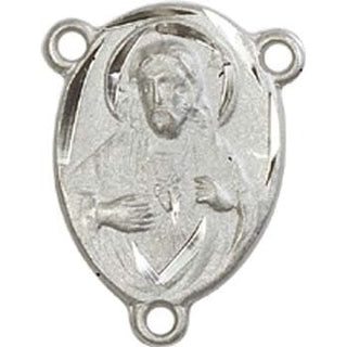 Silver Plate Scapular Rosary Center Rosary Center