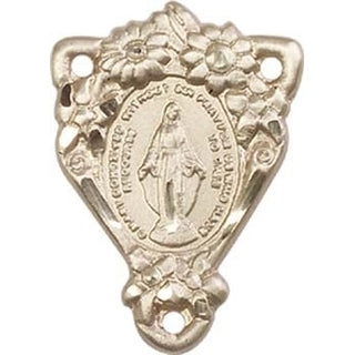 14kt Gold Filled Miraculous Rosary Center Rosary Center