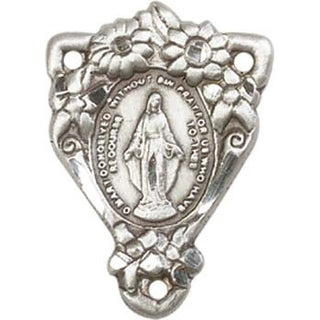 Sterling Silver Miraculous Rosary Center Rosary Center