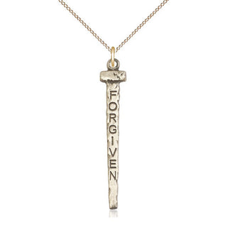 14kt Gold Forgiven Nail Medal