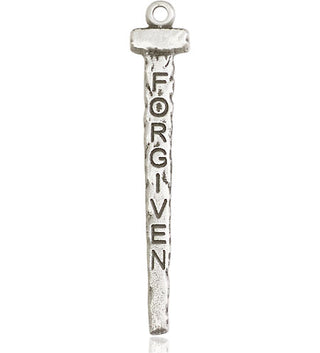 Sterling Silver Forgiven Nail Medal