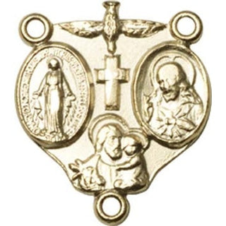 Gold Plate 3-Way Rosary Center Rosary Center