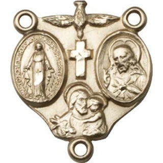 14kt Gold 3-Way Rosary Center Rosary Center