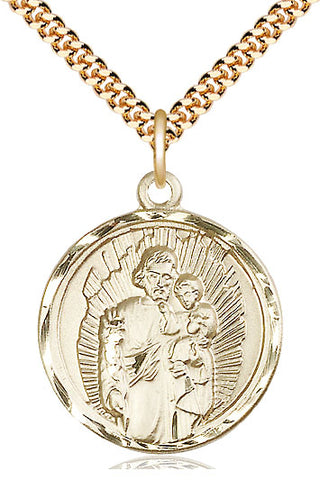 14kt Gold Filled Saint Joseph Medal Catholic Jewelry