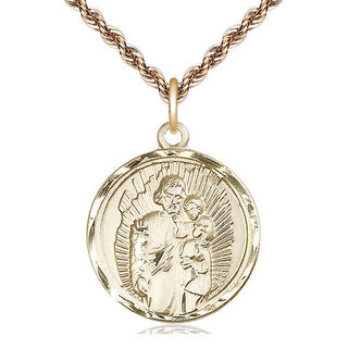 14kt Gold Filled Saint Joseph Medal Catholic Jewelry