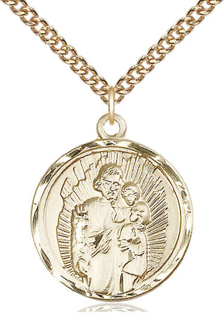 14kt Gold Saint Joseph Medal