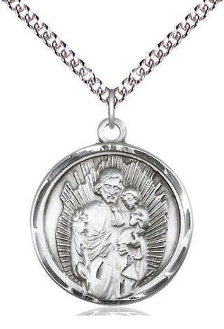 Sterling Silver Saint Joseph Medal Catholic Jewelry
