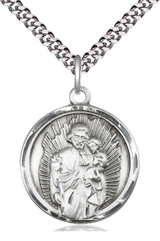 Sterling Silver Saint Joseph Medal Catholic Jewelry