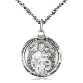 Sterling Silver Saint Joseph Medal Catholic Jewelry