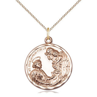 14kt Gold Filled Saint Cecilia Medal Catholic Jewelry