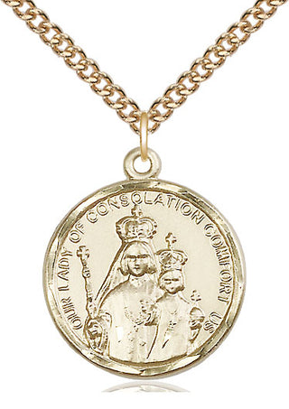 14kt Gold Filled Our Lady of Consolation Medal Catholic Jewelry