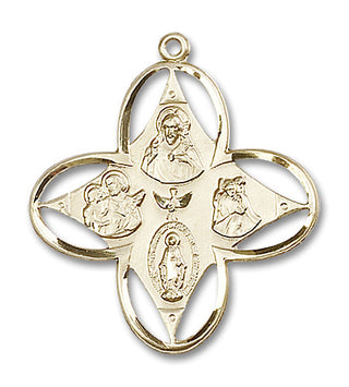 14kt Gold Filled 5-Way Medal
