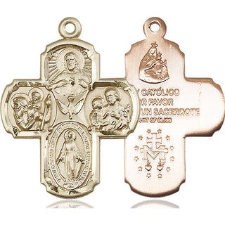 14kt Gold Filled 5-Way Medal