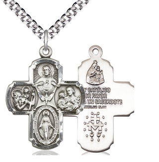 Sterling Silver 5-Way Medal Catholic Jewelry