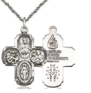 Sterling Silver 5-Way Medal Catholic Jewelry