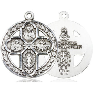 Sterling Silver 4-Way Medal