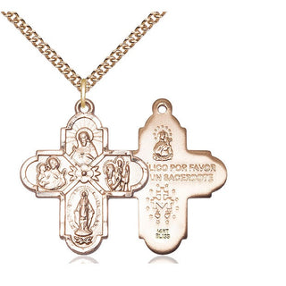 14kt Gold 4-Way Medal