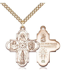 14kt Gold 4-Way Medal