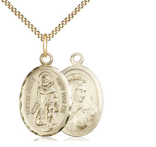 14kt Gold Filled Saint Peregrine Medal Catholic Jewelry