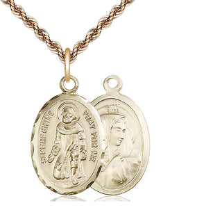 14kt Gold Filled Saint Peregrine Medal Catholic Jewelry