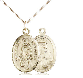 14kt Gold Saint Peregrine Medal