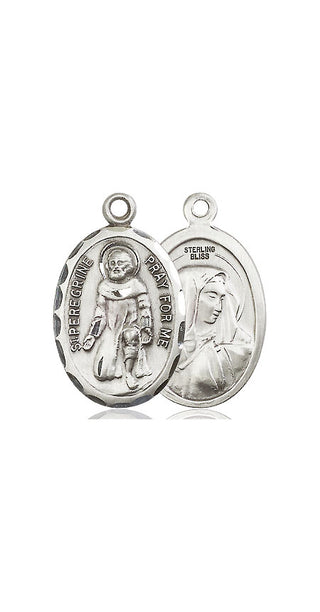 Pewter Saint Peregrine Medal