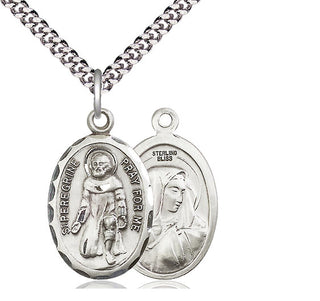 Sterling Silver Saint Peregrine Medal Catholic Jewelry
