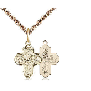 14kt Gold 4-Way Medal