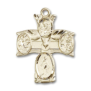 14kt Gold Filled 5-Way Medal