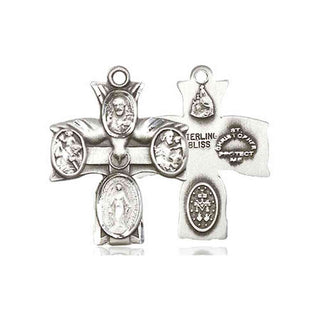 Sterling Silver 5-Way Medal