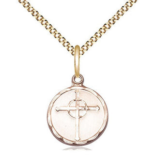 14kt Gold Filled Episcopal Cross Medal Religious and Catholic Jewelry