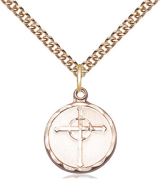 14kt Gold Filled Episcopal Cross Medal Religious and Catholic Jewelry