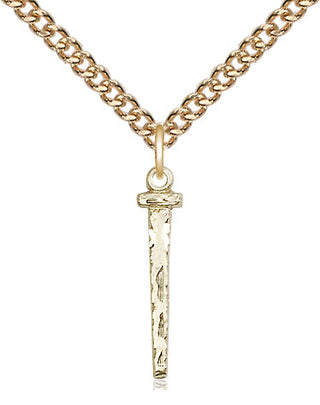 14kt Gold Filled Nail Medal Religious Jewelry