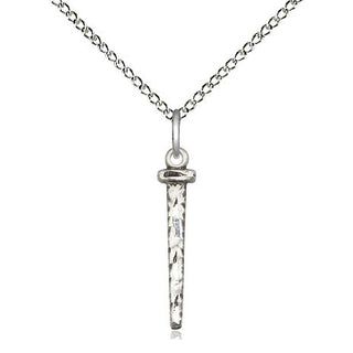 Sterling Silver Nail Medal Religious Jewelry