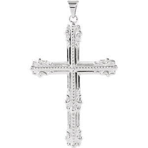 Sterling Silver 44x31.5 MM Cross Pendant