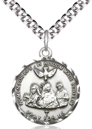Sterling Silver 3-Doctors Medal Catholic Jewelry