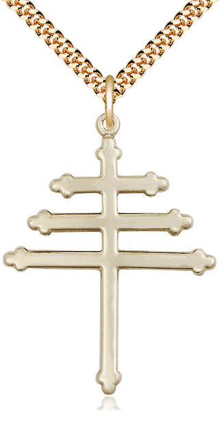 14kt Gold Filled Maronite Cross Medal Catholic Jewelry