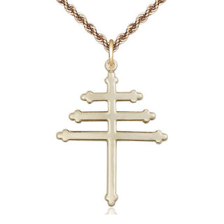 14kt Gold Filled Maronite Cross Medal Catholic Jewelry