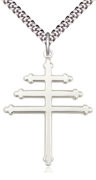 Sterling Silver Maronite Cross Medal Catholic Jewelry