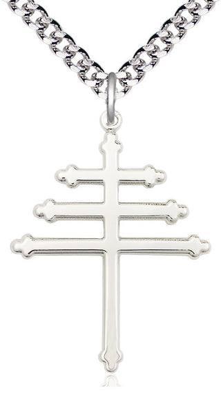 Sterling Silver Maronite Cross Medal Catholic Jewelry