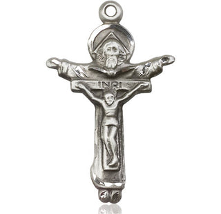 Sterling Silver Trinity Crucifix Medal Catholic Jewelry