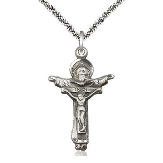 Sterling Silver Trinity Crucifix Medal Catholic Jewelry