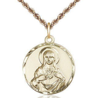 14kt Gold Filled Immaculate Heart of Mary Medal Catholic Jewelry