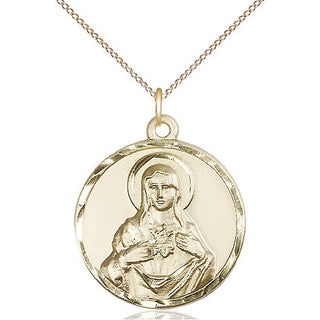 14kt Gold Immaculate Heart of Mary Medal