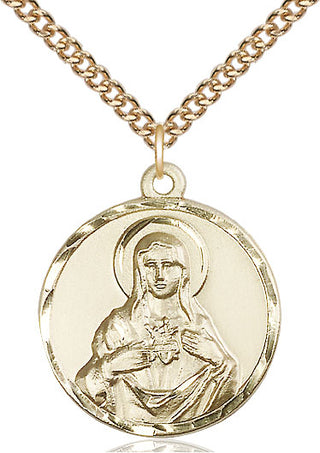 14kt Gold Immaculate Heart of Mary Medal
