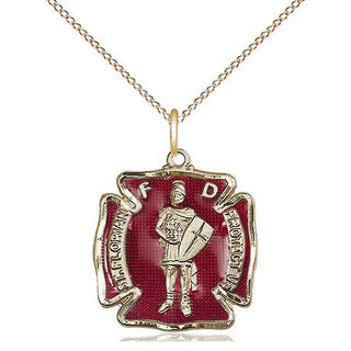 14kt Gold Filled Saint Florian Medal Religious Jewelry Engraved Catholic Saint Jewelry